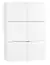 Chambre d'enfant - Armoire Marincho 20, Couleur : Blanc - Dimensions : 159 x 107 x 53 cm (h x l x p)