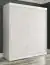 Armoire exceptionnelle avec aspect marbre Etna 40, Couleur : Blanc mat / Marbre blanc - Dimensions : 200 x 180 x 62 cm (H x L x P), avec grand espace de rangement