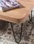 Table basse unique en bois massif d'acacia, Couleur : Acacia / Noir - dimensions : 40 x 60 x 115 cm (h x l x p), avec de belles veinures