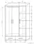 Armoire à portes battantes / Armoire Kerowagi 09, couleur : chêne Sonoma - Dimensions : 200 x 120 x 55 cm (H x L x P)