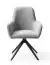 Chaise pivotante Maridi 262, Couleur : Gris - Dimensions : 90 x 62 x 64 cm (h x l x p)