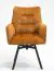 Chaise pivotante Maridi 272, couleur : marron - Dimensions : 93 x 62 x 64 cm (h x l x p)