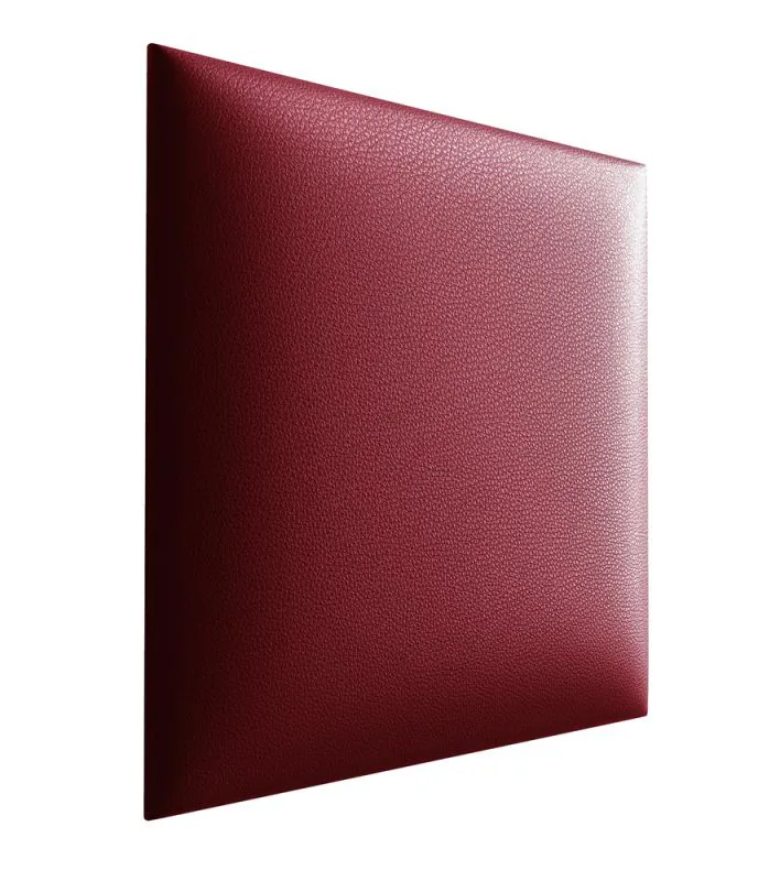 Panneaux rembourrés, lot de 10, Couleur : Rouge, housse : similicuir, dimensions : 38 x 40 cm