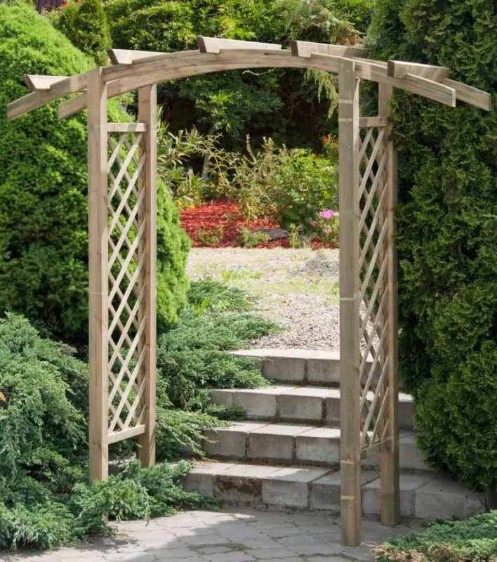 Pergola "Blauregen" courbée - Dimensions : 220 x 80 x 215 cm (L x l x h)