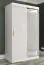 Armoire à cinq casiers Etna 80, Couleur : Blanc mat / Marbre blanc - Dimensions : 200 x 120 x 62 cm (h x l x p), avec grand espace de rangement
