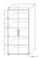 Armoire à portes battantes / penderie, Curug 13, couleur : noyer / orme - Dimensions : 188 x 90 x 34 cm (H x L x P)