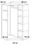 Armoire à portes battantes / unité d'angle "Kontich" 08, couleur : chêne de Sonoma - Dimensions : 212 x 85 x 85 cm (H x L x P)