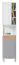Chambre de jeunes - Armoire Burdinne 06, Couleur : Blanc / Chêne / Gris - Dimensions : 190 x 45 x 40 cm (H x L x P)