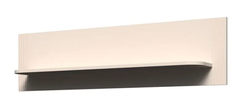 Étagère murale élégante avec reliefs décoratifs | 37 x 140 x 22 cm | Finition cachemire | Design moderne | UV-Mat