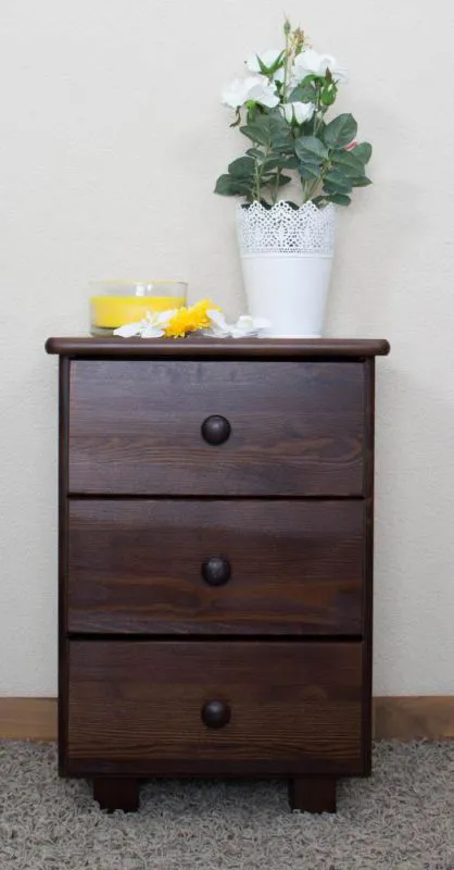 Table de nuit Noisette 60x43x33 (HxLxP) Pin massif Abbildung