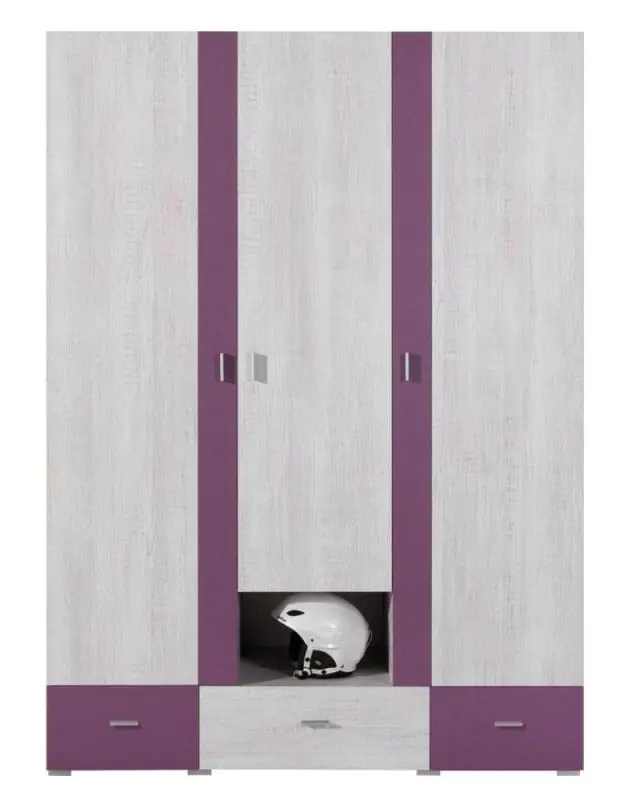 Armoire / Armoire à portes battantes Chambre d'adolescent Lila 195x140x50 cm Abbildung