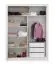 Armoire à portes coulissantes / armoire Zwalm 03, couleur : blanc - Dimensions : 215 x 160 x 60 cm (H x L x P)