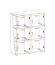 Sideboard / commode Nevedal 06, couleur : blanc brillant - dimensions : 100 x 150 x 45 cm (h x l x p), avec six compartiments