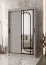 Armoire / 1 porte miroir / Cachemire / 120 x 62 x 200 cm / 2 tringles / Système de glissières fiable / 5 compartiments / Détails modernes