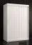 Armoire simple Balmenhorn 53, Couleur : Blanc mat - Dimensions : 200 x 120 x 62 cm (h x l x p), avec cinq casiers et deux tringles à vêtements