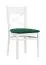 Chaise Balmhorn 10, bois de hêtre massif, Couleur : Pin blanc / Rembourrage vert - Dimensions : 87 x 43 x 50 cm (H x L x P)