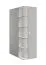 Armoire à portes battantes / Armoire à trois portes Ithaka 03, Couleur : Blanc / Gris, une tringle à vêtements, 11 compartiments, dimensions : 196,5 x 120 x 60 cm
