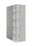 Armoire à portes battantes / Armoire à trois portes Ithaka 03, Couleur : Blanc / Gris, une tringle à vêtements, 11 compartiments, dimensions : 196,5 x 120 x 60 cm