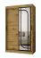 Armoire / 1 porte miroir / Couleur : Chêne artisan / 120 x 62 x 200 cm / 2 tringles / Système de glissières fiable / 5 compartiments / Détails modernes