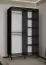 Armoire à portes coulissantes au design moderne Jotunheimen 280, couleur : noir - Dimensions : 208 x 120,5 x 62 cm (H x L x P)