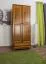 Armoire en bois de pin massif, couleur chêne 006 - Dimensions 190 x 80 x 60 cm (h x l x p)