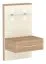 Ensemble complet de chambre à coucher B Gataivai, 8 pièces, Couleur : Beige brillant / Noyer