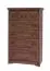 Commode Pikine 11, Couleur : Chêne brun foncé - 126 x 76 x 46 cm (H x L x P)