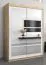 150 cm de large Armoire avec 5 casiers et 2 portes | Couleur: Chêne Sonoma / Blanc Abbildung