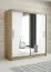 150 cm de large Armoire avec 2 portes | 5 casiers | Couleur: Chêne Sonoma / Blanc Abbildung