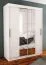 150 cm de large Armoire à portes coulissantes avec 2 portes | 5 casiers | 2 tringles à vêtements | Couleur: Blanc Abbildung