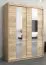 150 cm de large Armoire à portes coulissantes avec 5 casiers et 2 portes | Couleur: Chêne Sonoma | Laminée Abbildung