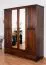 162 cm de large Armoire avec 4 portes, 8 casiers et 3 tiroirs en bois massif | Couleur: Noix| Profondeur: 60 cm Abbildung
