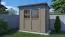 Abri de jardin Ense 02 avec plancher, Cabane de jardin, Gris beige / Anthracite, abri de jardin en éléments, surface au sol : 2,82 m², toit à une pente