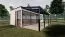 Abri de terrasse M 05, Toit : verre transparent 10 mm, Surface au sol : 21,30 m² - Dimensions : 300 x 710 cm (l x L)