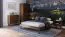 Lit double / Lit d'appoint Engordany 11 / Hêtre massif / Laqué / Surface de couchage : 160 x 200 cm / Design sobre / Couleur : Noyer / Finition de haute qualité