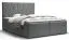 Lit Boxspring avec espace de rangement Pirin 19, Couleur : Gris - Surface de couchage : 140 x 200 cm (l x L)