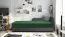 Lit d’appoint / Banquette Lobatos 82 | 80 x 195 cm | Gris / Vert | Bonellfederkern | Coffre intégré | Idéal chambre d’amis