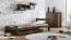 Lit une place Encamp 06 | Pin massif | Finition noyer | Couchage 90 x 200 cm