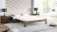 Lit junior design épuré Erts 12 | Pin massif | Finition noyer | Couchage 120 x 200 cm