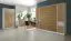 Lit escamotable vertical | sommier à lattes inclus | surface de couchage 160 x 200 cm | lit pliant | lit mural | lit double | couleur : chêne / blanc | 3 étagères | Nalut 10