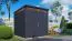Abri de jardin / Abri de jardin Büren 01 avec plancher, Anthracite - en éléments de 19 mm, Surface au sol : 5,29 m², Toit plat