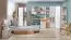 Chambre des jeunes - Armoire Dennis 07, couleur : frêne / blanc - Dimensions : 188 x 80 x 40 cm (H x L x P)