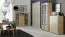 Vitrine Kainanto 08 | Chêne / Gris | 140 x 156 x 49 cm | Design moderne | Finitions haut de gamme
