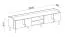 Meuble bas TV / Couleur : Cachemire / Noyer Alba / 4 portes battantes / 4 compartiments / 200 x 42 x 51 cm / Fonction Push-to-open / Meuble TV long / Pieds en métal