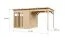 Abri de jardin avec toit rapporté / plancher inclus / Naturel / Construction par éléments / Surface au sol : 10,51 m² / Pool house / Toit plat / Bonheur du soleil 01 / Fenêtres en verre de sécurité