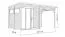 Abri de jardin avec toit rapporté / plancher inclus / Naturel / Construction par éléments / Surface au sol : 10,51 m² / Pool house / Toit plat / Bonheur du soleil 01 / Fenêtres en verre de sécurité