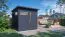 Abri de jardin Kiel 02 avec plancher, abri de jardin, Anthracite - en éléments de 19 mm, surface au sol : 5,10 m², toit plat
