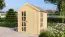 Abri de jardin Zemmer 01 avec plancher, naturel - en éléments de 19 mm, surface au sol : 4,33 m², toit en bâtière, abri de jardin, double porte avec verre de sécurité