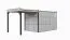 Abri de jardin Lounge Frankfurt 02 avec extension de toit | Surface au sol : 13,12 m² | Gris / Anthracite | Toit en pente | Abri de jardin modulaire | Panneaux de façade en HPL