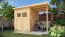 Abri de jardin Dresden 02 avec toit rapporté, plancher inclus, naturel - 14 mm abri de jardin en éléments, surface au sol : 3,00 m², toit à une pente